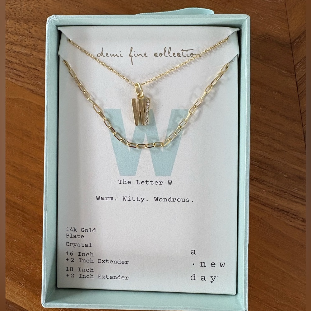 Initial W necklace